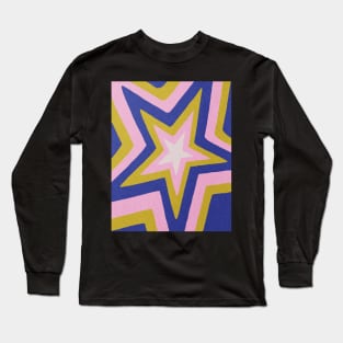 Star, Abstract print, Mid century art Long Sleeve T-Shirt